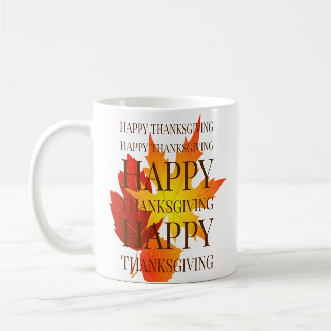 Happy Thanksgiving Coffee Mug (Left)