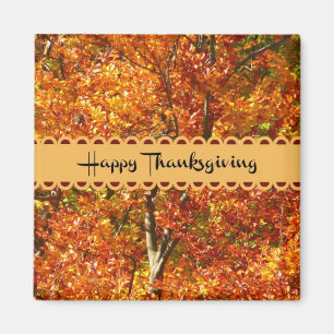Happy Thanksgiving - Colours of Autumn Magnet