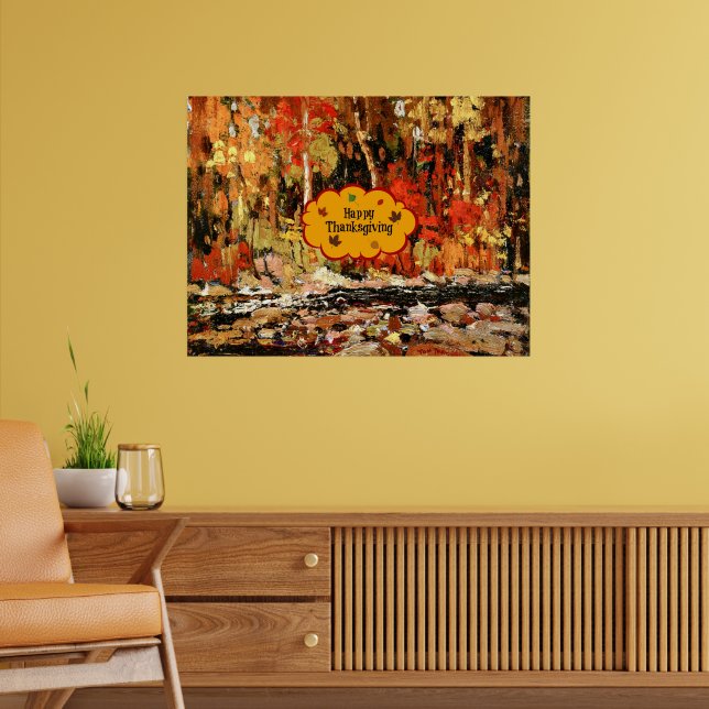 "Happy Thanksgiving," Colours of Autumn, Poster (Living Room 2)