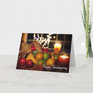 Happy Thanksgiving Cornucopia Display Card