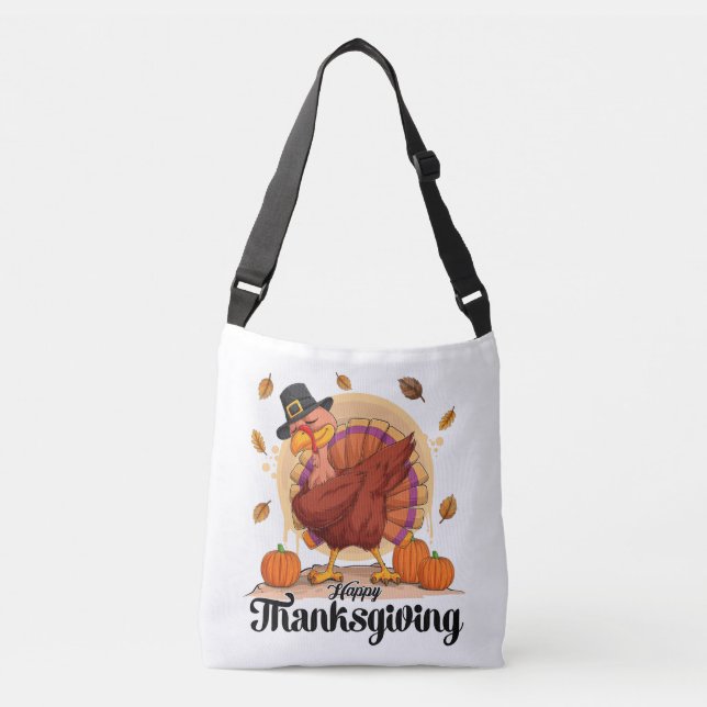 Happy Thanksgiving Crossbody Bag (Front)