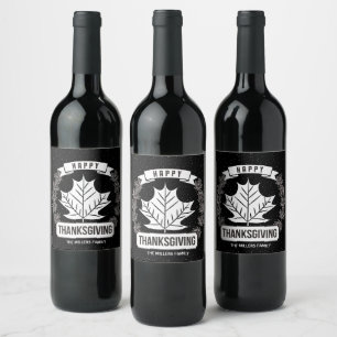 Happy Thanksgiving! Custom Family Wine Label
