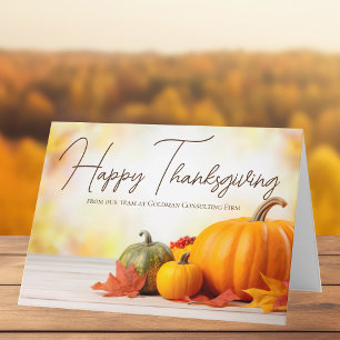 Happy Thanksgiving Customisable Business Marketing Holiday Card