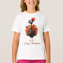 Happy Thanksgiving Cute Colourful Baby Turkey