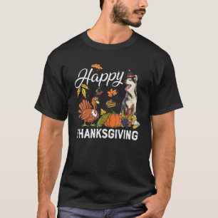 Happy Thanksgiving Cute Siberian Husky Turkey Pump T-Shirt