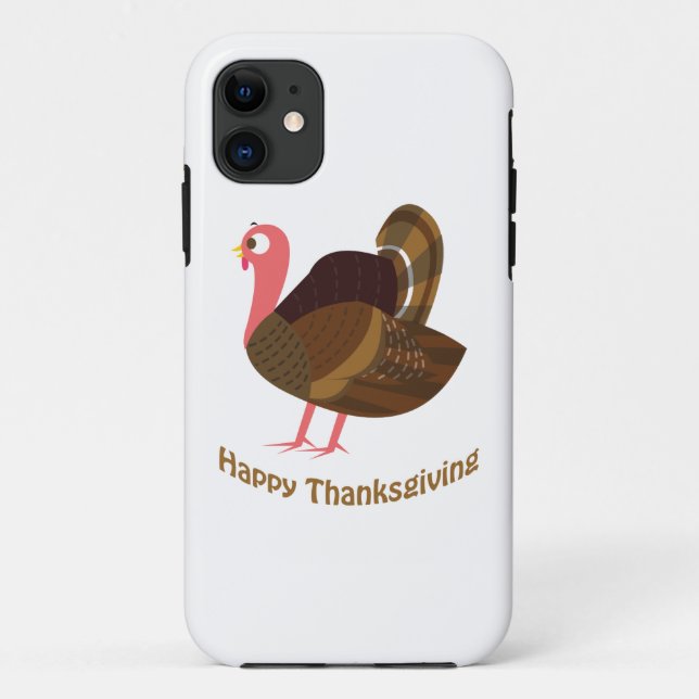 Happy Thanksgiving! Cute Turkey Case-Mate iPhone Case (Back)