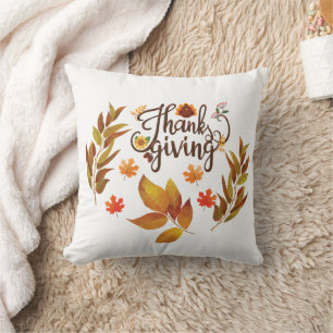 Happy Thanksgiving Cute Turkey Cushion
