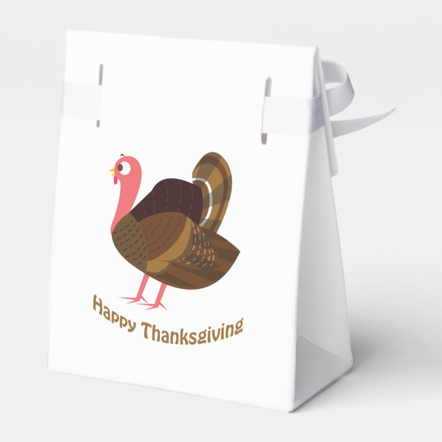 Happy Thanksgiving! Cute Turkey Favour Box (Back Side)