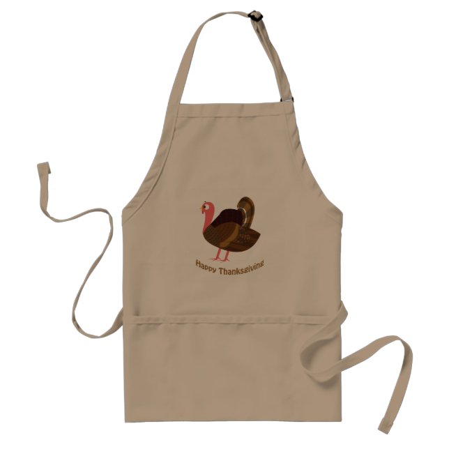 Happy Thanksgiving! Cute Turkey Standard Apron (Front)
