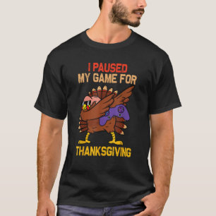 Happy Thanksgiving Dabbing Gamer Turkey Kids Boys  T-Shirt