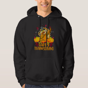 Happy Thanksgiving Dabbing Turkey Day Pilgrim Men  Hoodie