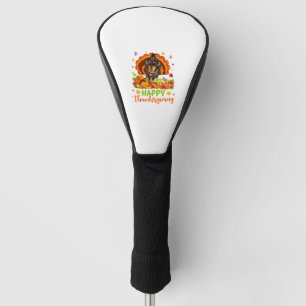 Happy Thanksgiving Dachshund Dog Turkey Dog Lover Golf Head Cover