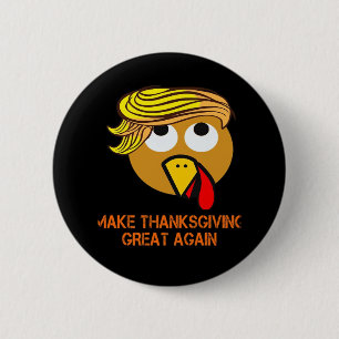 Happy Thanksgiving Day 6 Cm Round Badge