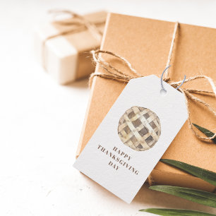 Happy Thanksgiving Day   Apple Pie  Gift Tags