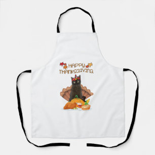 Happy Thanksgiving Day Burmese Cat Gift Funny Turk Apron