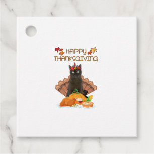 Happy Thanksgiving Day Burmese Cat Gift Funny Turk Favour Tags