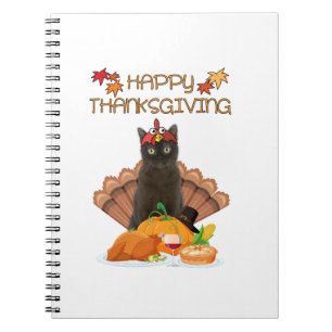 Happy Thanksgiving Day Burmese Cat Gift Funny Turk Notebook