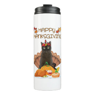 Happy Thanksgiving Day Burmese Cat Gift Funny Turk Thermal Tumbler