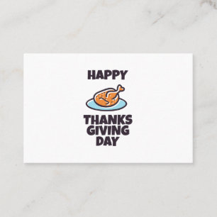 happy thanksgiving day business card