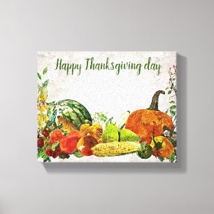 Happy Thanksgiving day Canvas Print