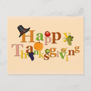 Happy Thanksgiving Day Design Postcard