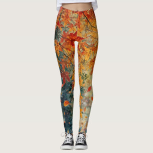 Happy Thanksgiving Day,Fall Autumn Season, Modern Leggings