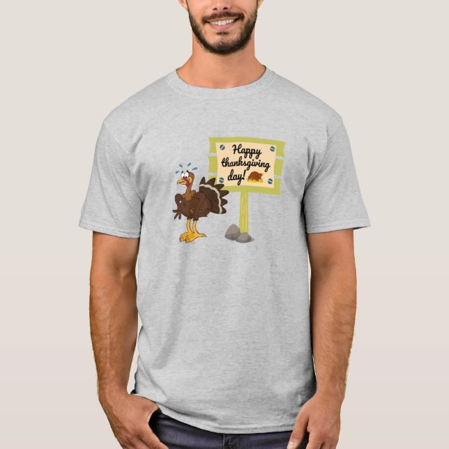 Happy Thanksgiving Day Funny T-Shirt (Front)