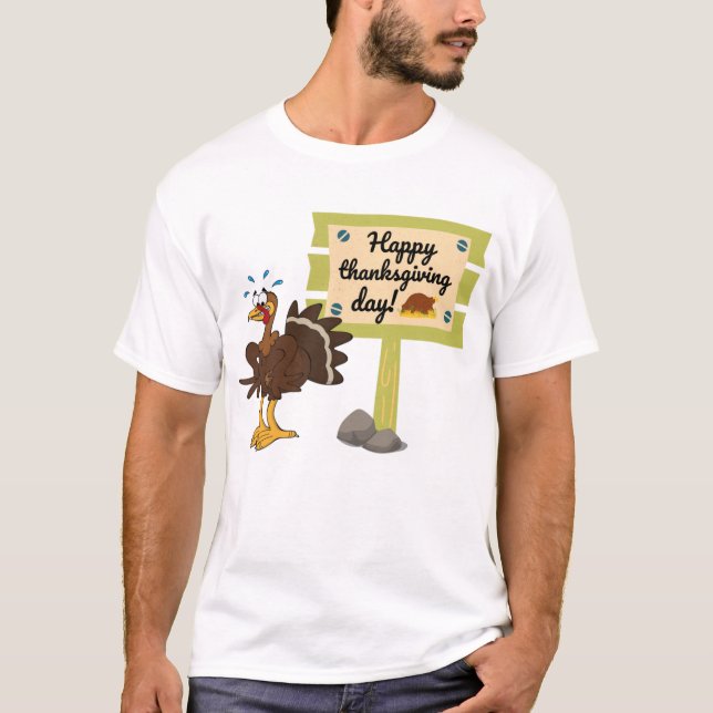 Happy Thanksgiving Day Funny T-Shirt (Front)