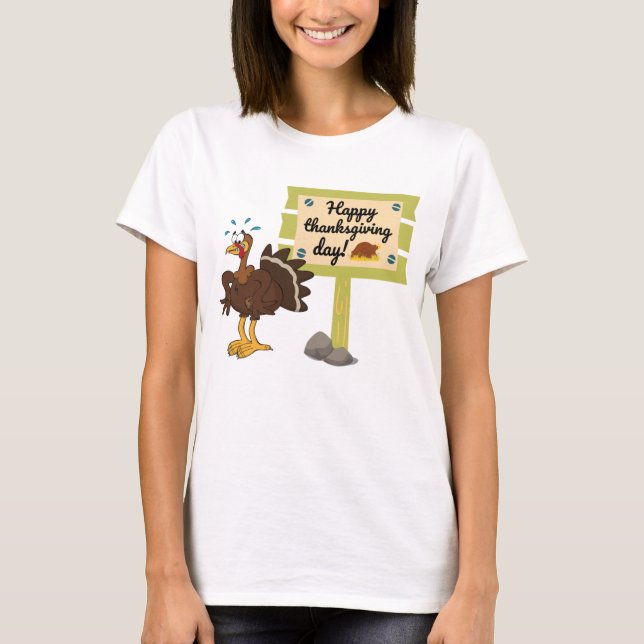 Happy Thanksgiving Day Funny T-Shirt (Front)