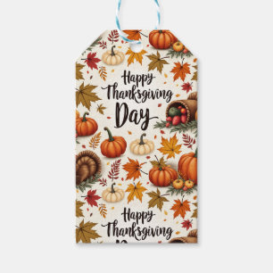 Happy Thanksgiving Day Gift Tags