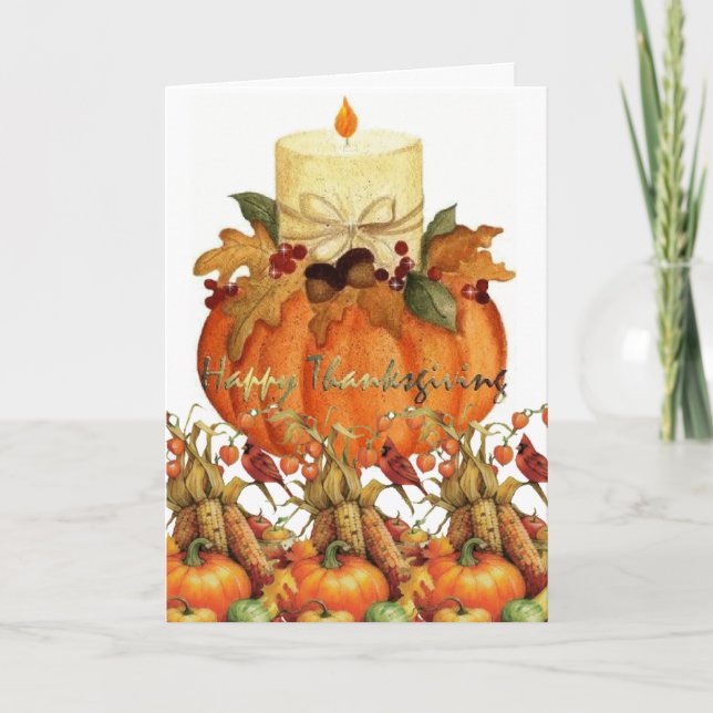 Happy Thanksgiving Day Greeting Card (Front)