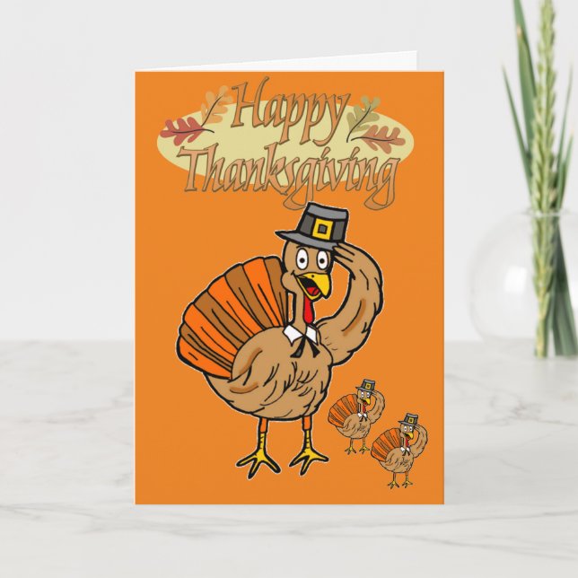 Happy Thanksgiving Day Greeting Card (Front)