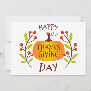 Happy Thanksgiving Day Holiday Card