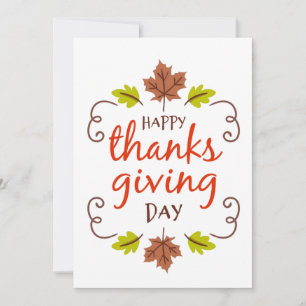 Happy Thanksgiving Day Holiday Card