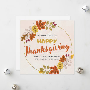  Happy Thanksgiving Day Holiday Card