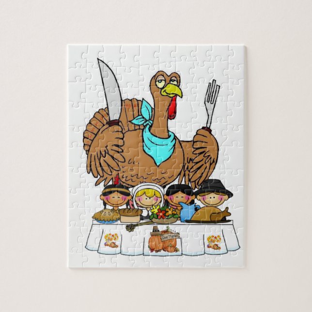 Happy Thanksgiving Day Jigsaw Puzzle (Vertical)