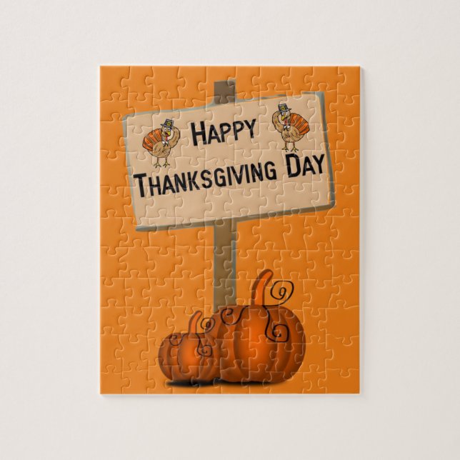 Happy Thanksgiving Day Jigsaw Puzzle (Vertical)