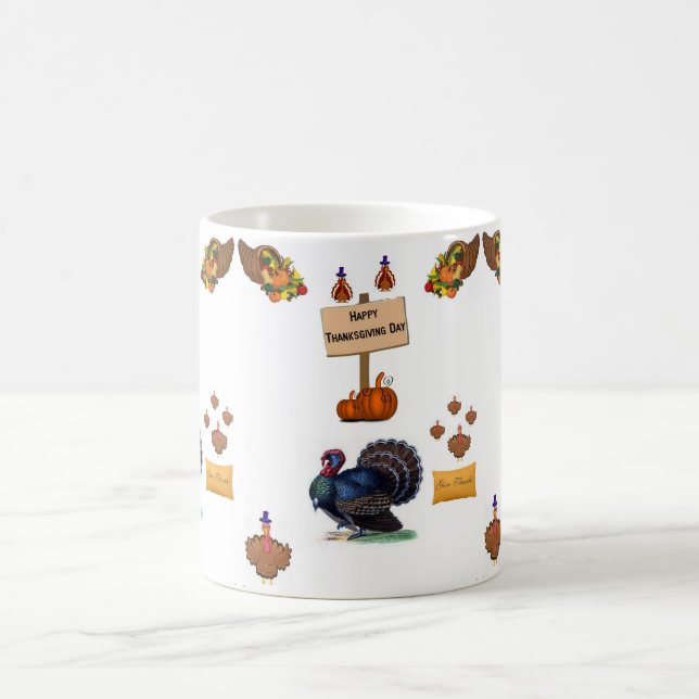 Happy Thanksgiving Day Mugs (Center)