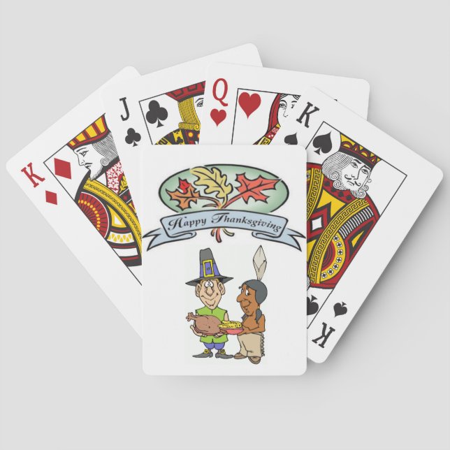 Happy Thanksgiving Day Playing Card Deck (Back)
