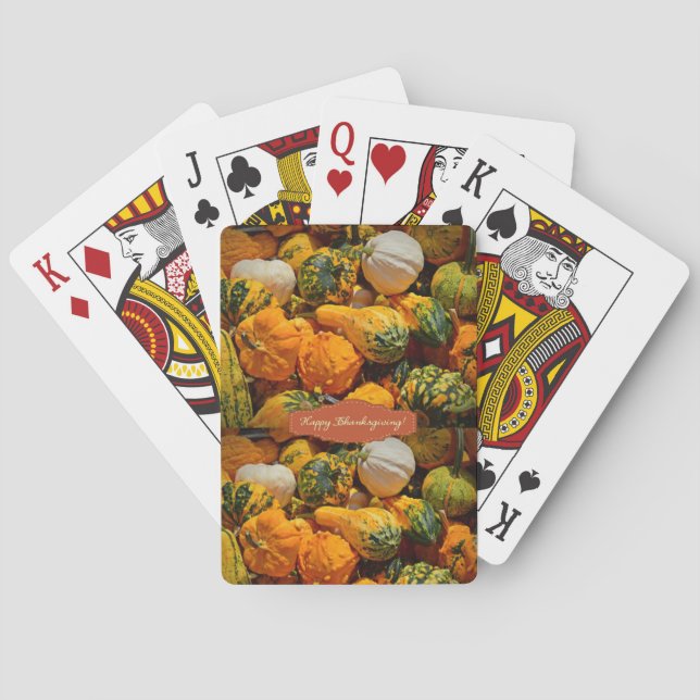 Happy Thanksgiving Day Playing Card Deck (Back)