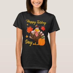 Happy Thanksgiving Day  Turkey Holiday  Boys Girls T-Shirt