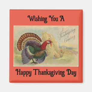 Happy Thanksgiving Day Turkey Magnet