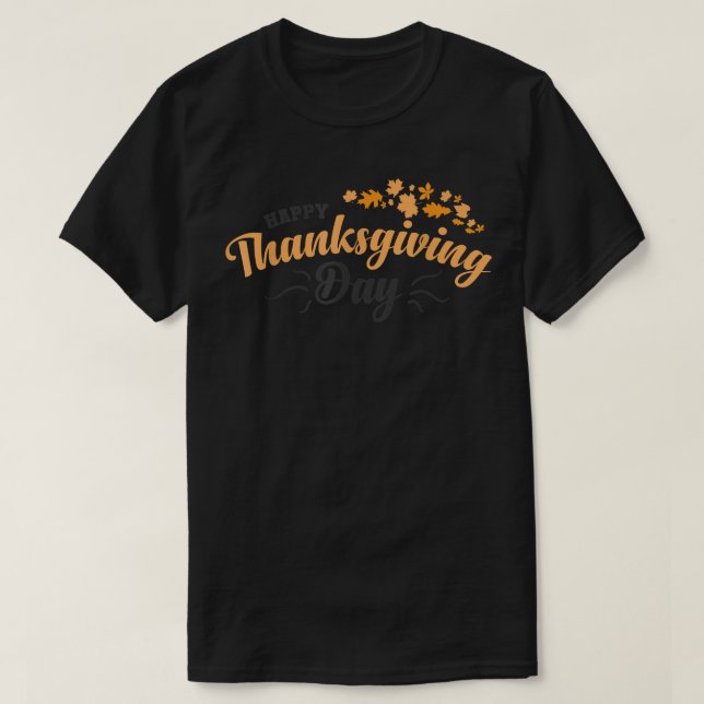 Happy Thanksgiving Day Turkey USA Family  T-Shirt (Design Front)