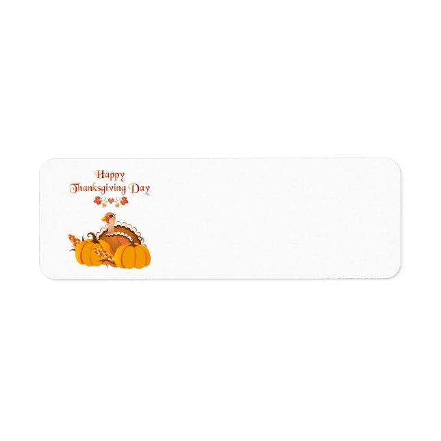 Happy Thanksgiving Day Turkey with Pumpkins (Front)