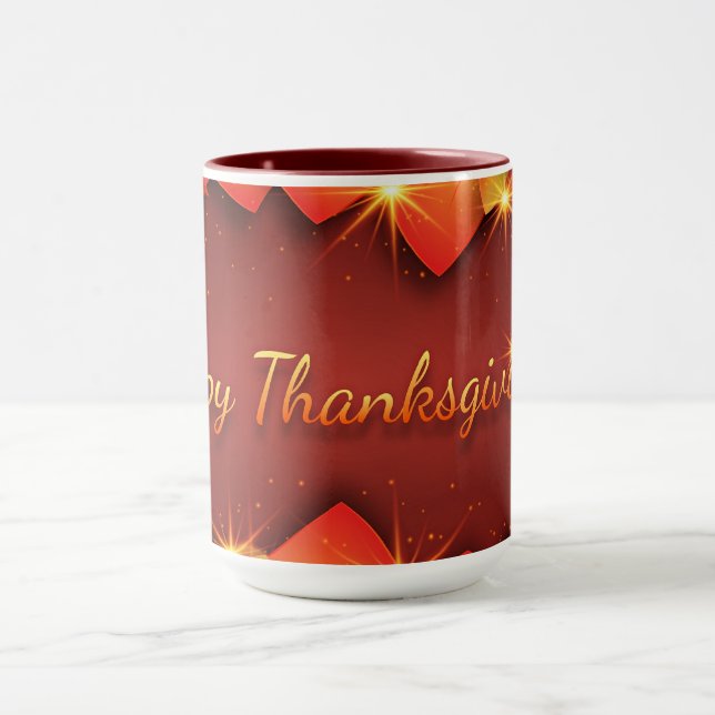 Happy Thanksgiving, decorative, Mug (Center)