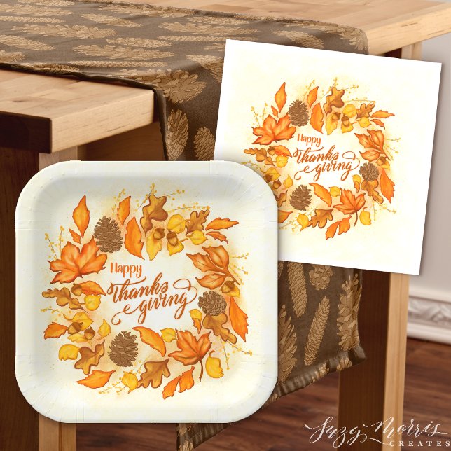 Happy Thanksgiving Dinner Napkin (Creator Uploaded)