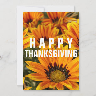 HAPPY THANKSGIVING DINNER YELLOW SUNFLOWER  INVITATION