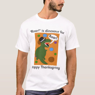 Happy Thanksgiving Dinosaur Funny Personalise T-Shirt