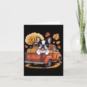 Happy Thanksgiving Dog Lovers French Bulldog Pumpk Card