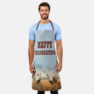 Happy Thanksgiving! Editable men's gift Apron